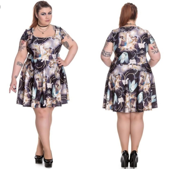 Hell Bunny Dresses & Skirts - Hell Bunny Donatella Skater Dress Size XL